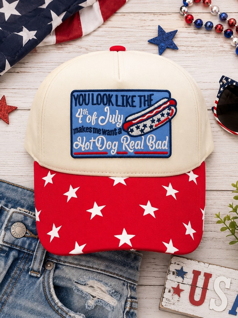 You Look Like the 4th of July Hat | Funny Patriotic Hat | Americana Snapback